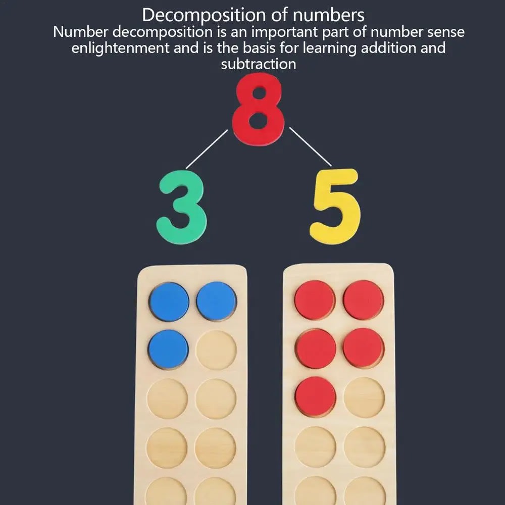 Montessori Addition & Subtraction Ten Frame Math Set - Educational Kids Toy